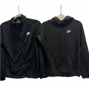 Nike, Boys 2 piece set, Black Jacket and Hoodie Set, size  xl